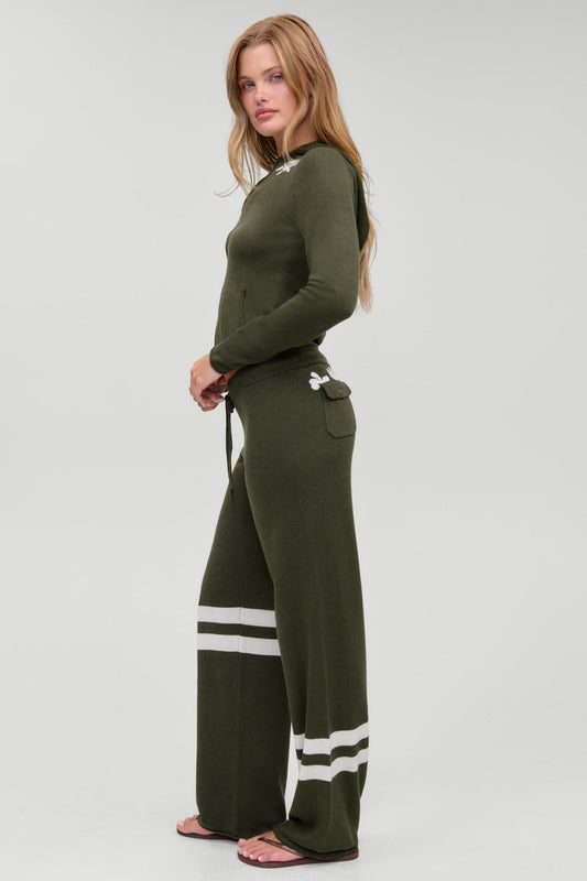 Calvin knit lounge pant in Alpine Flower, side view