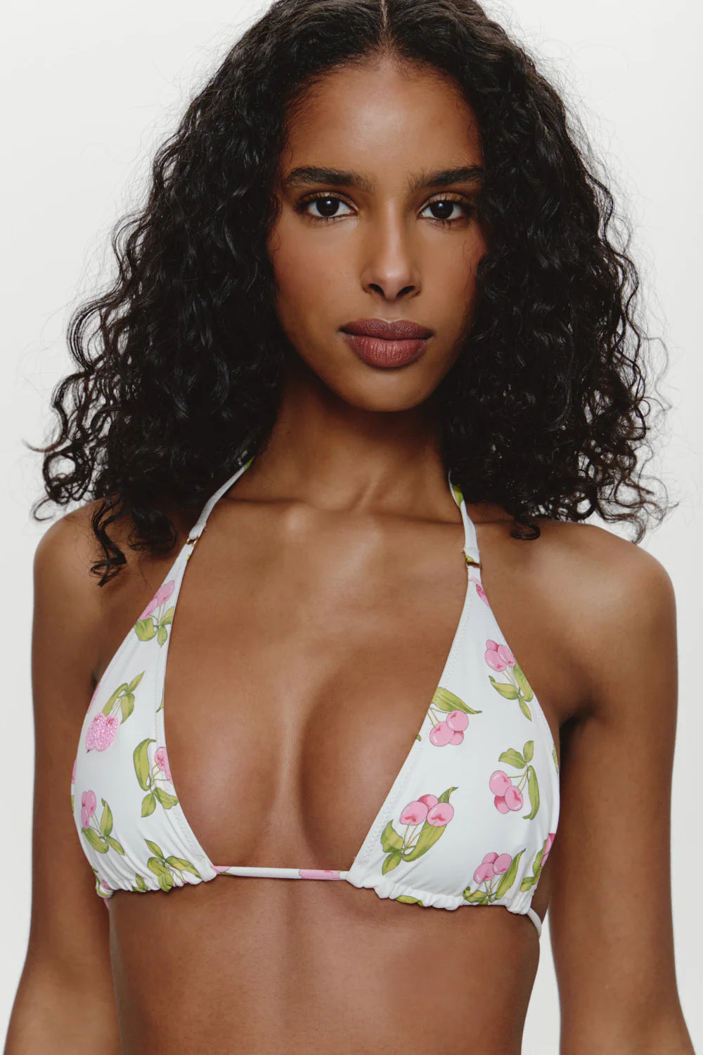 Grace Beaded Triangle Bikini Top Cherry Picked