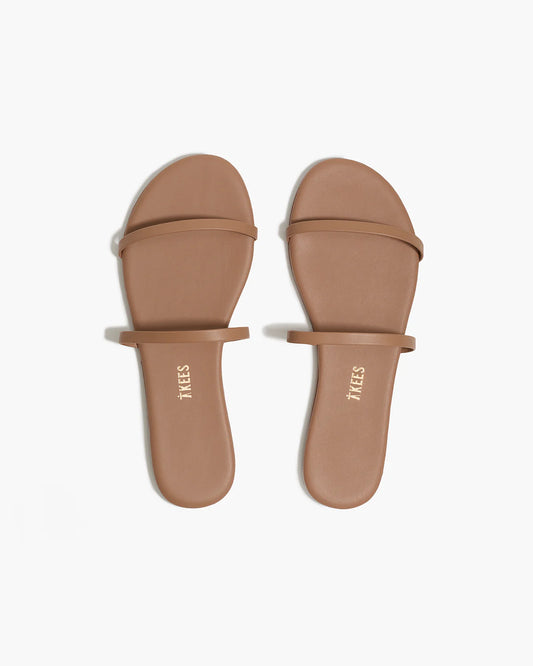 Gemma Thin Strap Slides Beach Bum