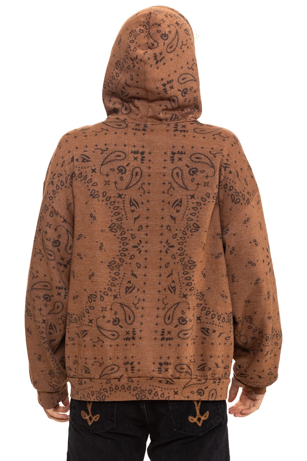 Bandana Venice Relaxed Pullover Hoodie Cinnamon model 4