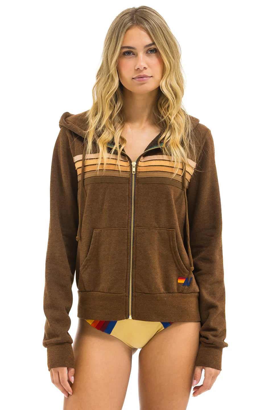 5 Stripe Hoodie Chocolate/Espresso