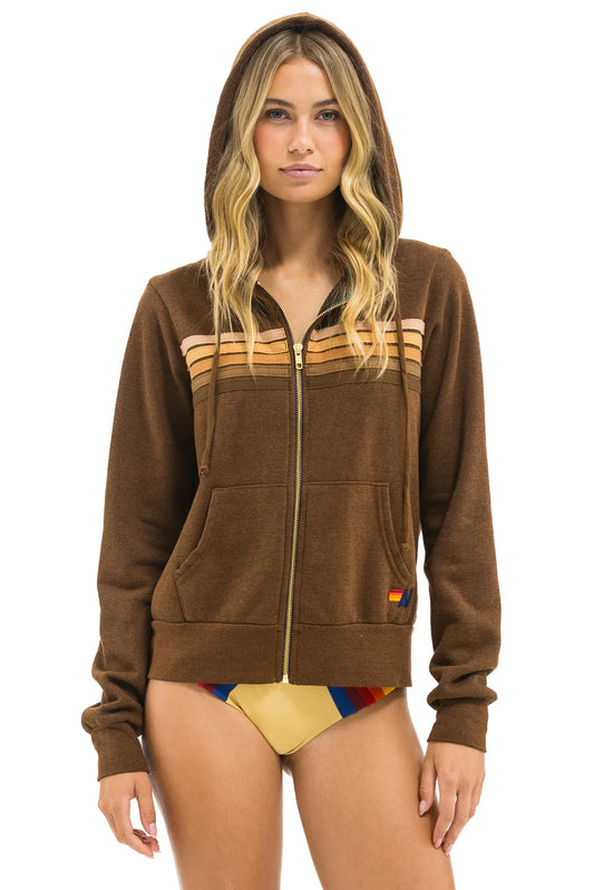 5 Stripe Hoodie Chocolate/Espresso