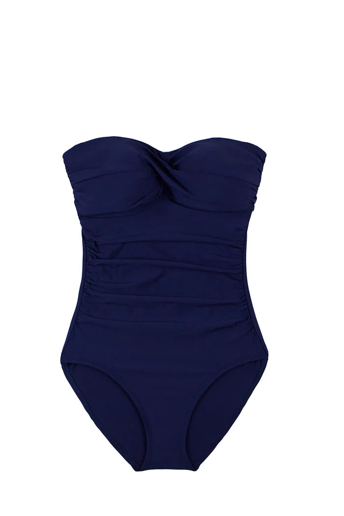 Twist Bandeau One-Piece Navy