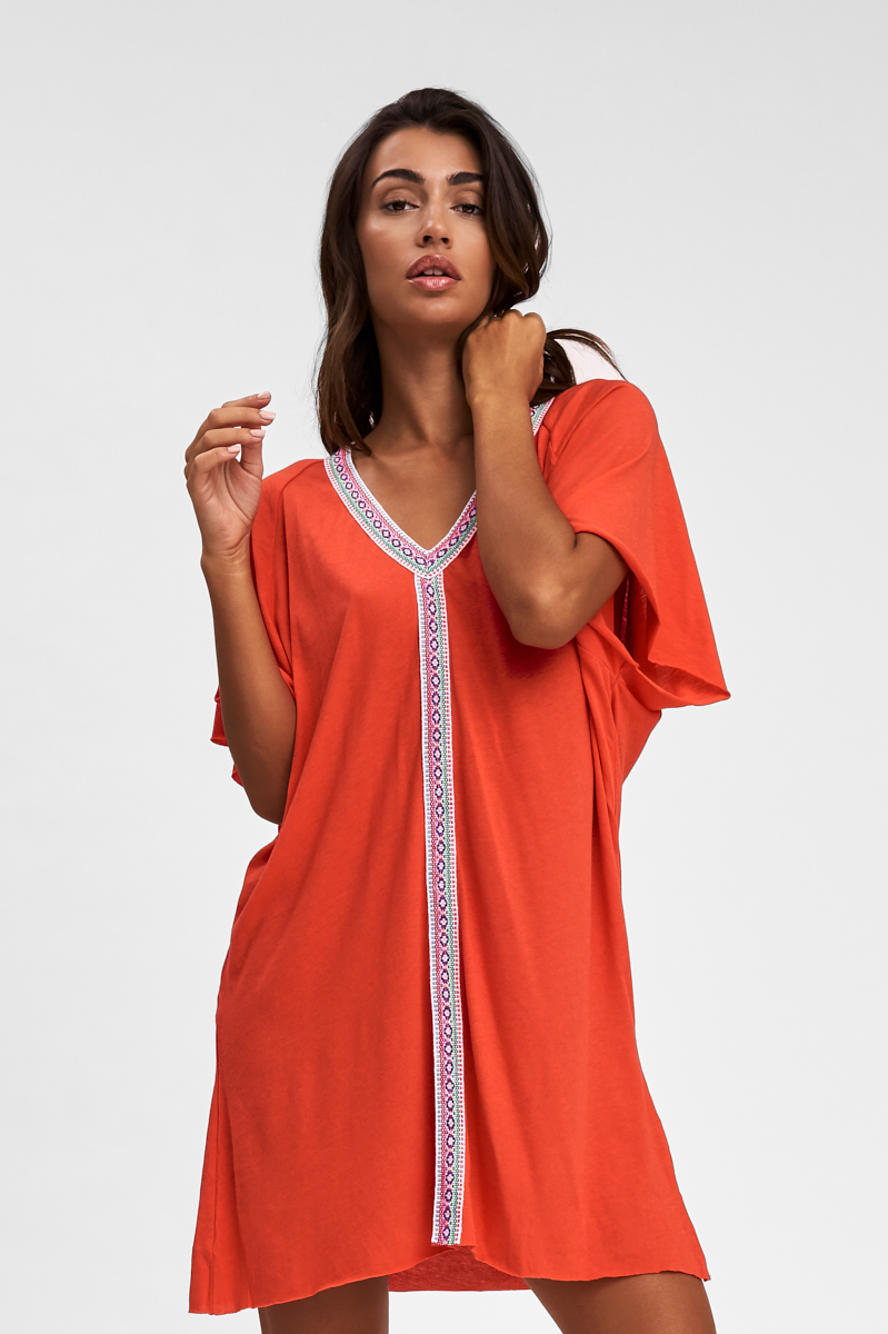 Pitusa Pima Mini Abaya Blood Orange