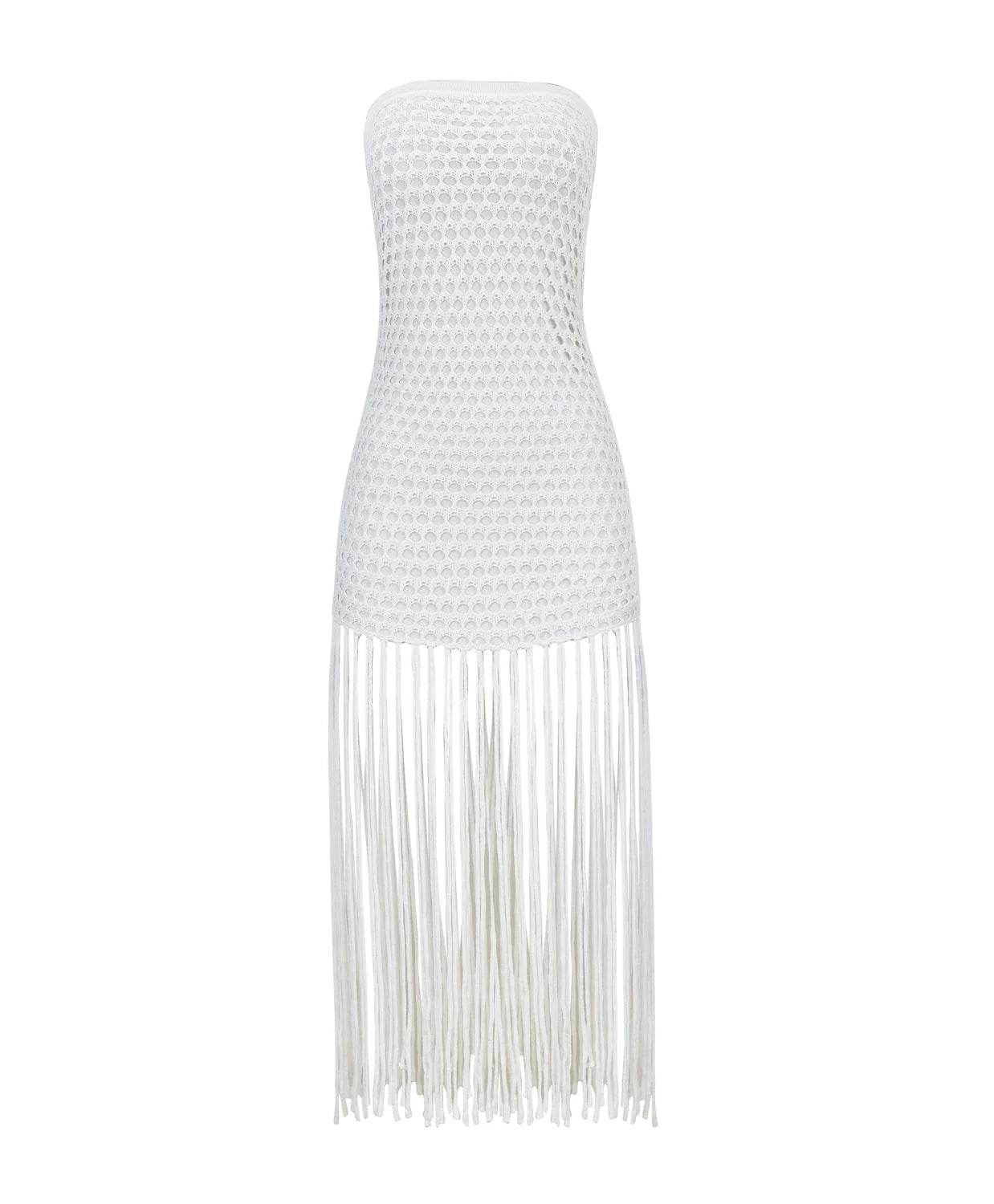 PQ Water Lily Vanessa Strapless Fringe Dress