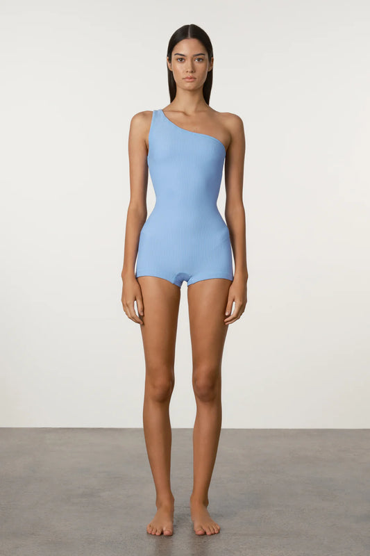 Ocean Blue Waffle Bodysuit