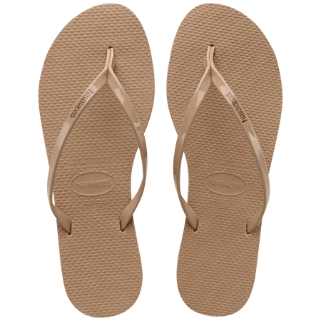 You Metallic Flip Flops Rose Gold