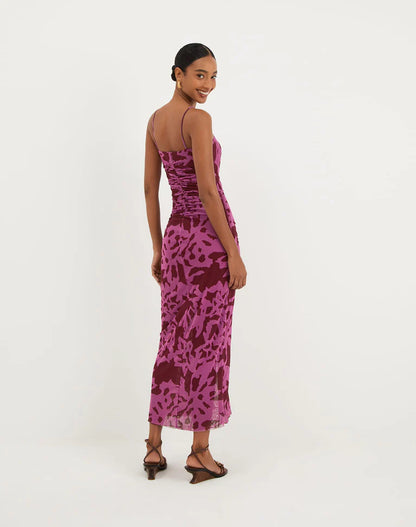 Tyla Midi Dress Oceana Ponche