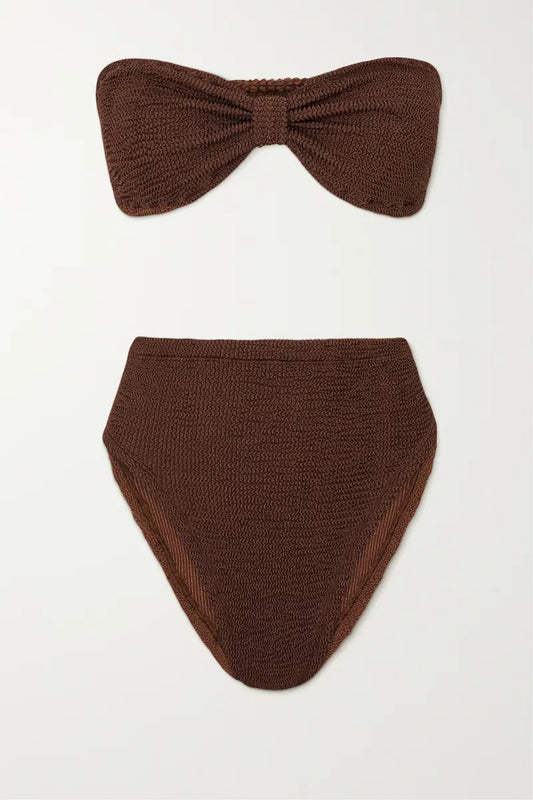 Ruby Bandeau Bikini Metallic Chocolate