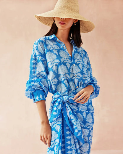 Callista Button Down Mika Azure