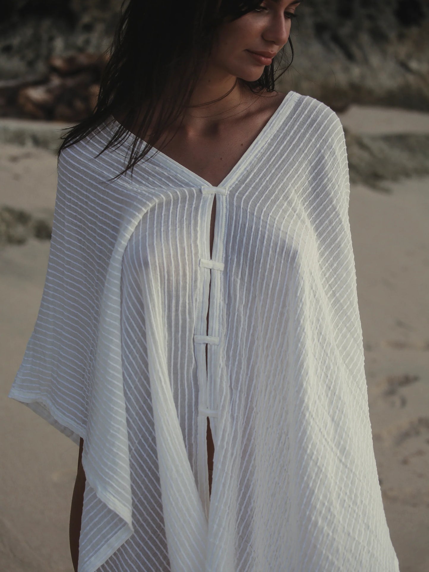 Ava Kimono White Stripes