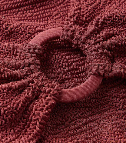 Julia Bikini Tonal Hoops Rosewood