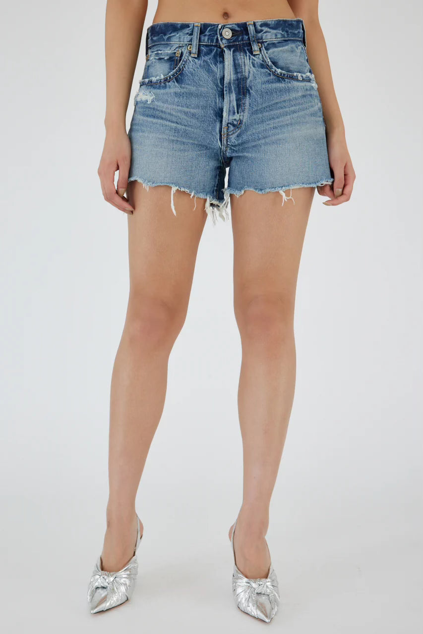 Moussy Vintage Elam Denim Shorts in Blue