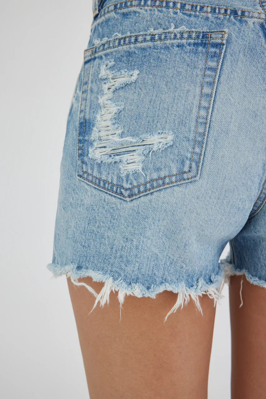 Moussy Vintage Ridgemere Denim Shorts in Light Blue