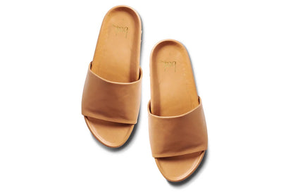 Pelican Leather Platform Sandal in Honey