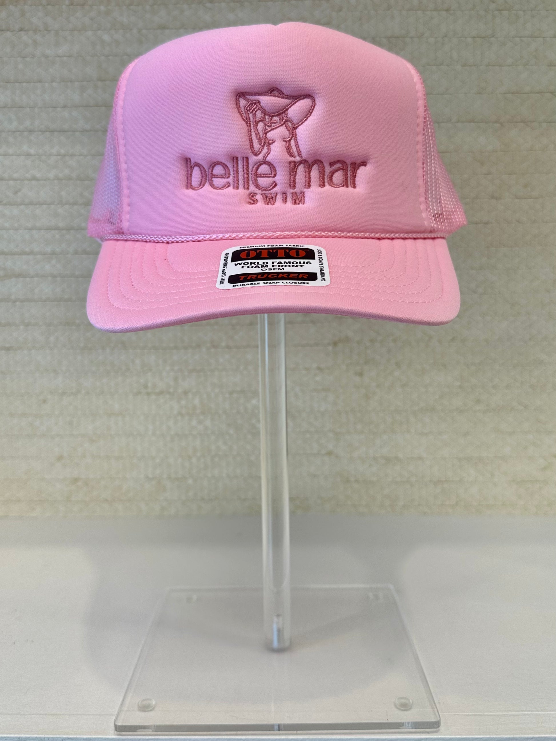 Belle Mar Swim Belle Mar Trucker Hat — front view | Belle Mar Swim