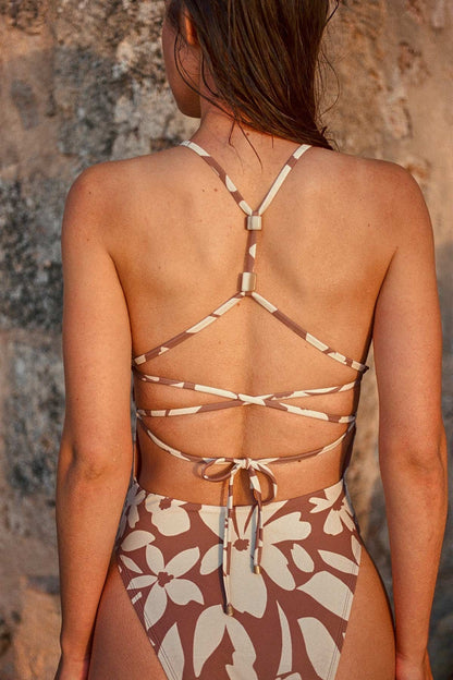 Terra High Neck One Piece Desert Flower ReLux