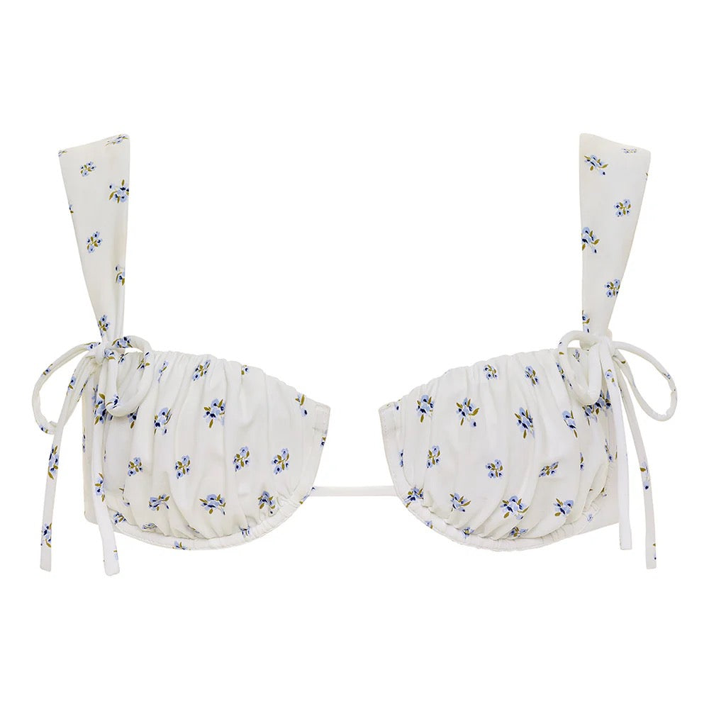 Montce Heidi Floral Petal (Wide Straps) Bikini Top