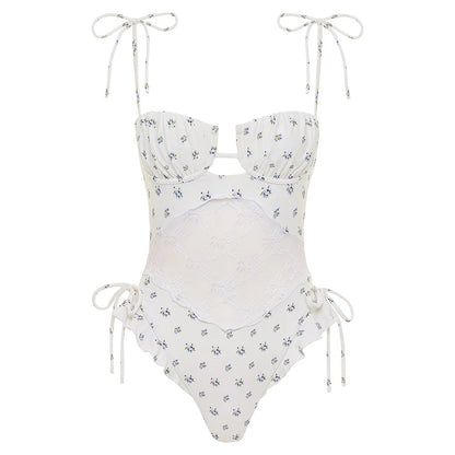 Heidi Floral Petal One Piece with Lace
