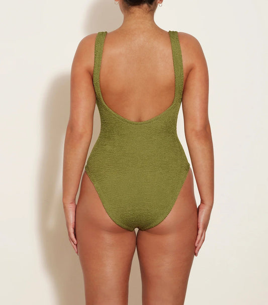 Domino One Piece Metallic Moss