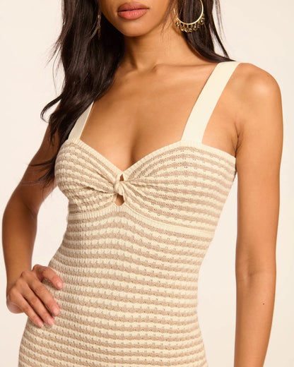 Jessa Knit Midi Dress Sandstone Textured
