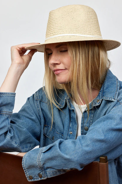 Classic Travel Hat Natural/White