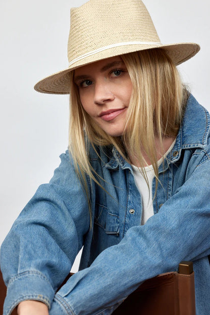 Classic Travel Hat Natural/White