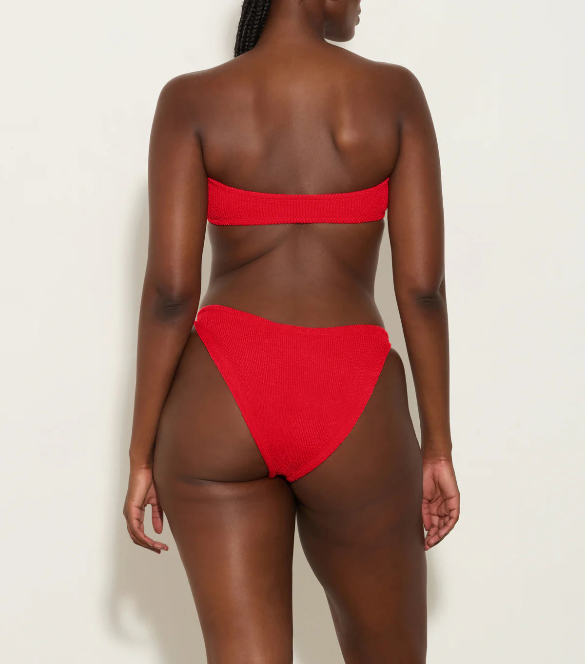 Hunza G Jean Strapless Bikini in Red