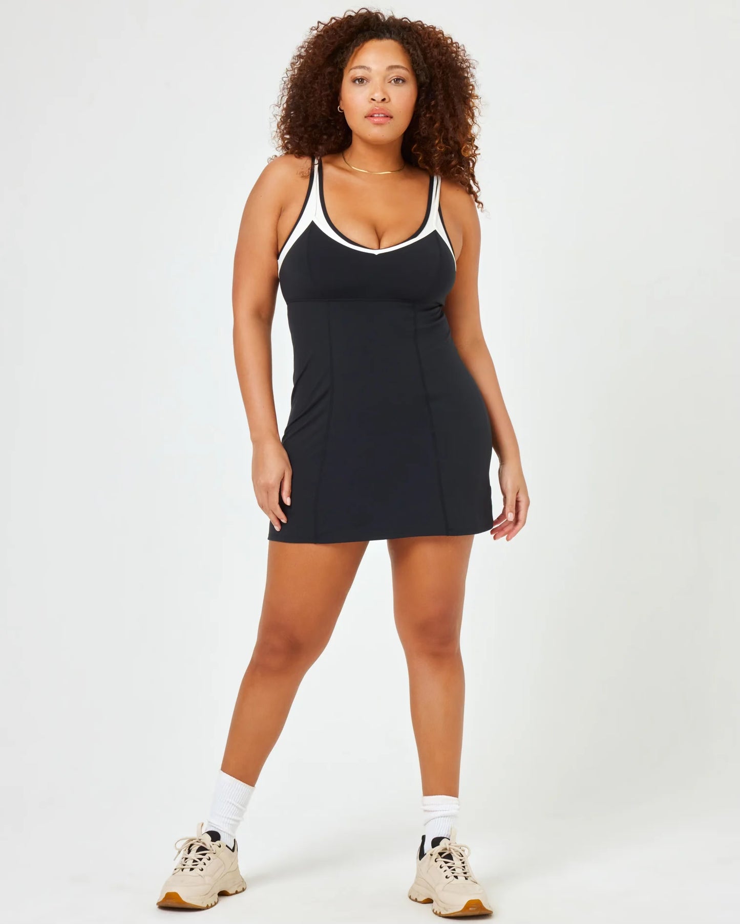 LSpace Doubles Dress in Black and Cream