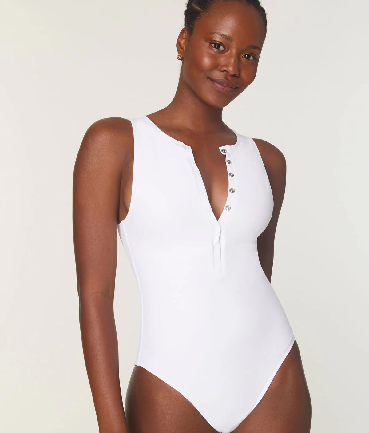 Andie Malibu One Piece Ribbed Classic White