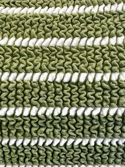 Xandra Bikini Metallic Moss/White Stripe