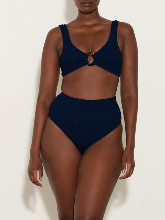 Nadine High Waisted Bikini Navy