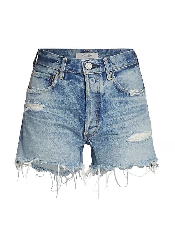 Moussy Vintage Packard Denim Shorts in Blue