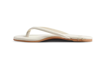 Sunbeam Leather Flip Flop Sandal in Vanilla