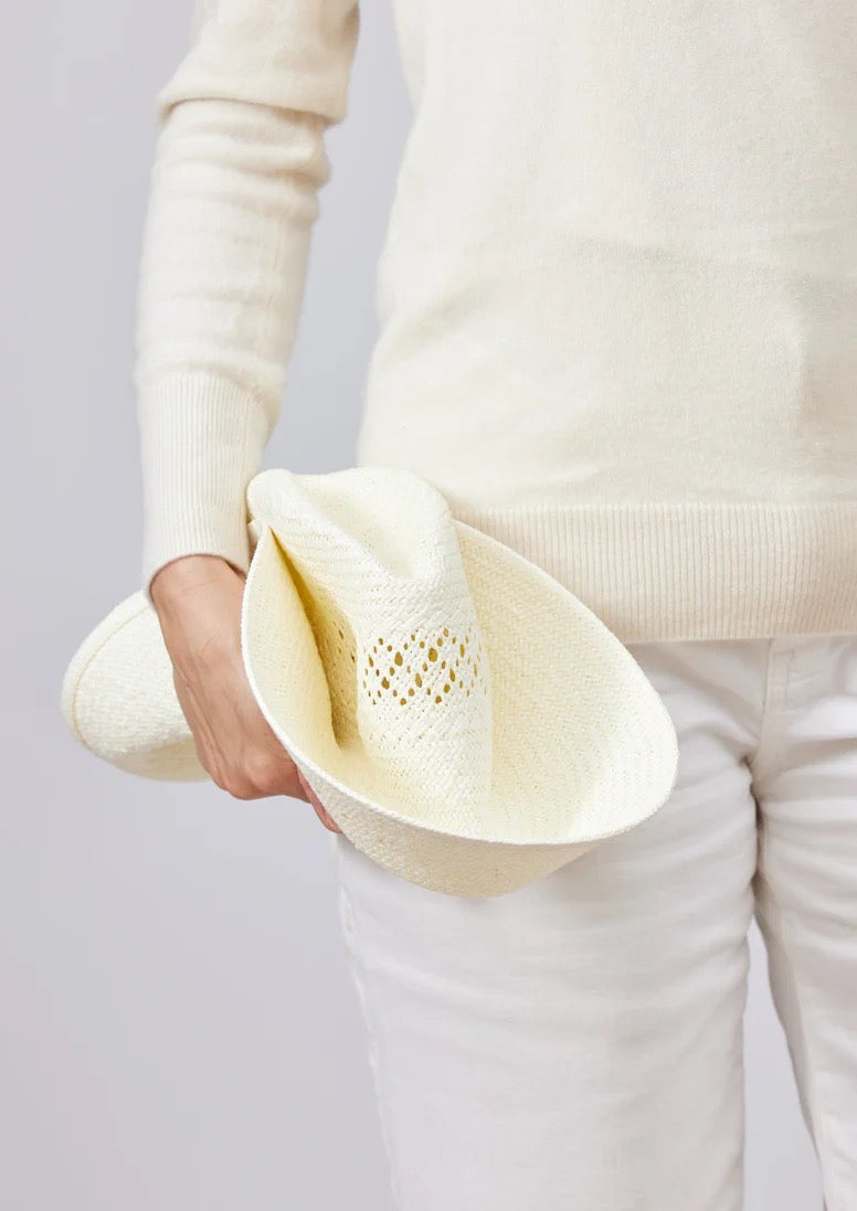 Hat Attack Luxe Packable Sunhat in Bleach