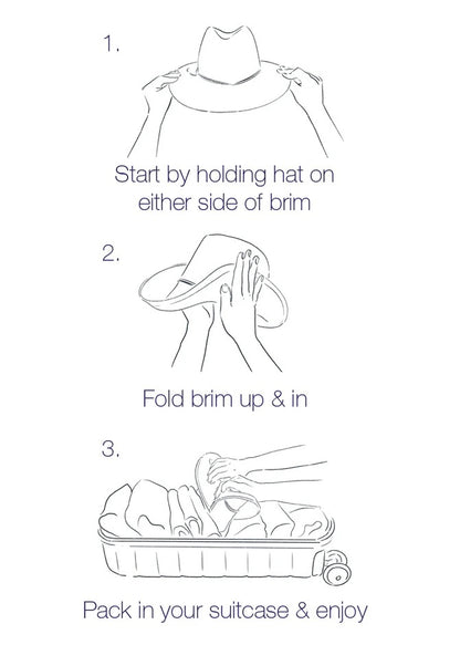 Classic Travel Hat Natural/White