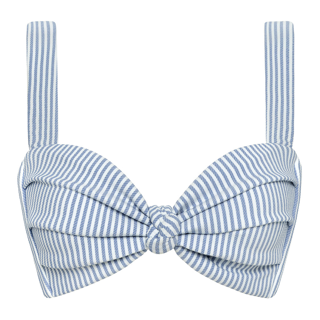 Classic Blue Stripe Hayden Bikini Top