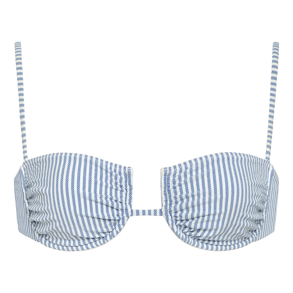Classic Blue Stripe Simonette Bikini Top