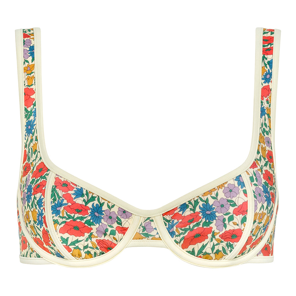 Florencia Floral Romy Binded Bikini Top