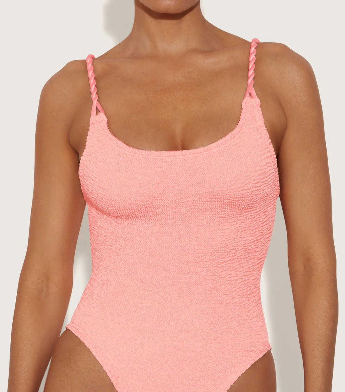 Hunza G Camille One Piece Swimsuit in Peach