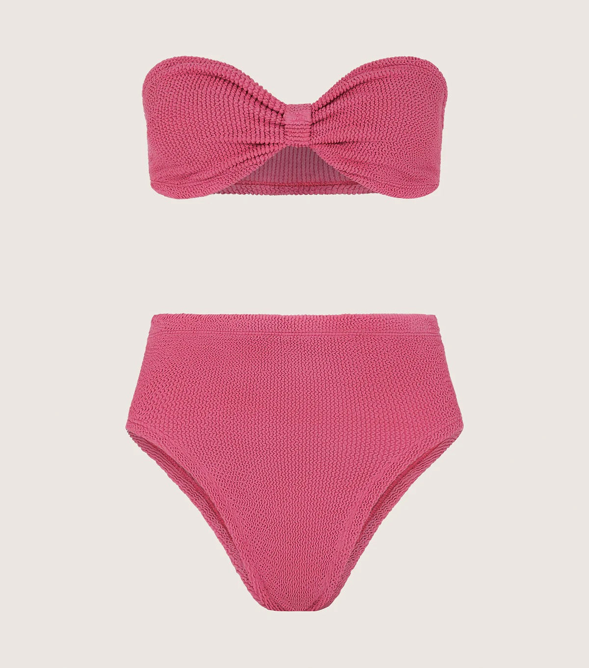 Hunza G Ruby Bandeau Bikini in Candy Pink