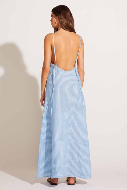Mari Maxi Dress Summer Stripe EcoLinen