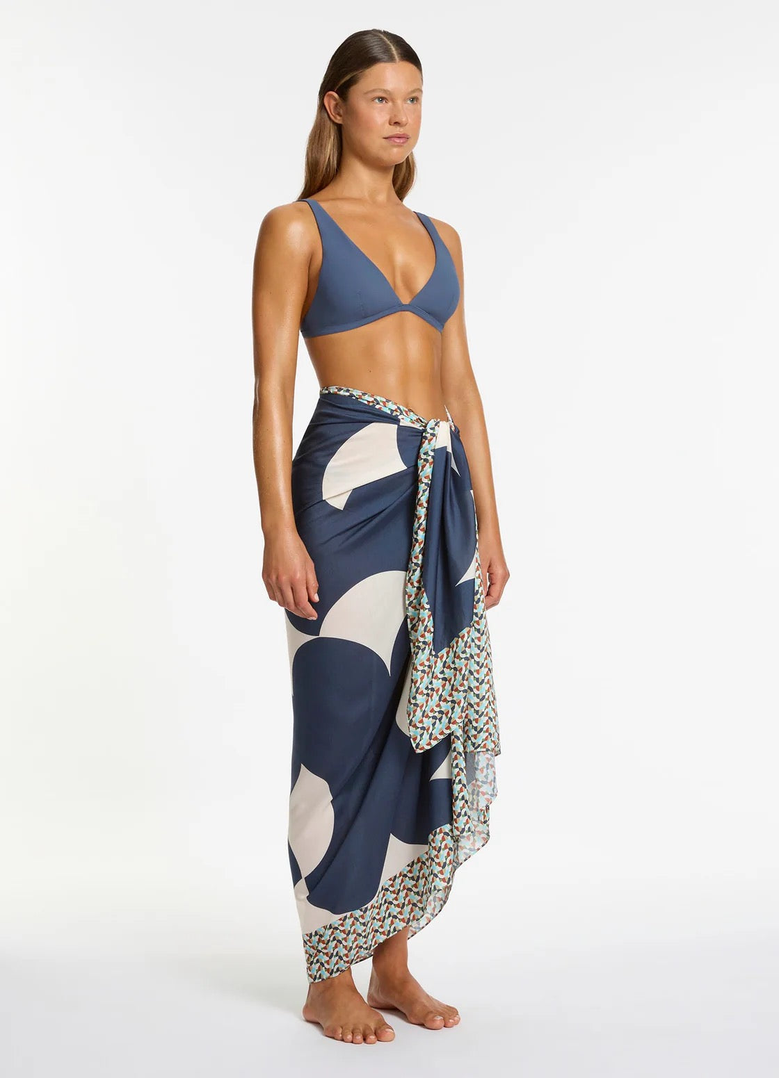 Jets Acacia Long Sarong in Steel Blue