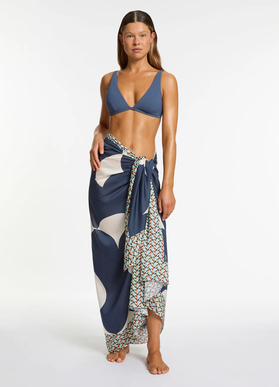 Jets Acacia Long Sarong in Steel Blue