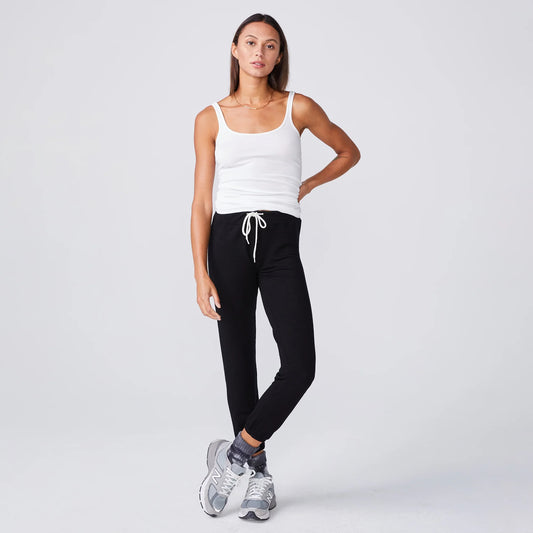 Narrow Rib Tank in White