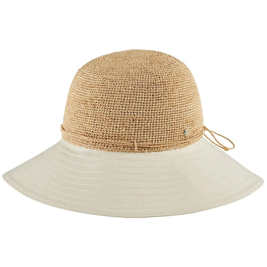 Kalola Raffia/Canvas Hat Nougat/Off White