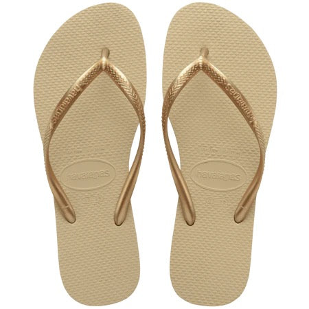 Slim Flip Flop Sand Grey/Light Gold