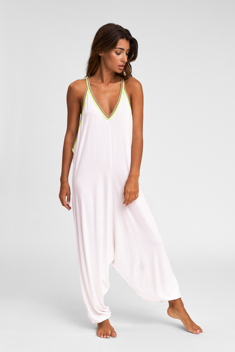 Pitusa Pima Inca Jumpsuit in White