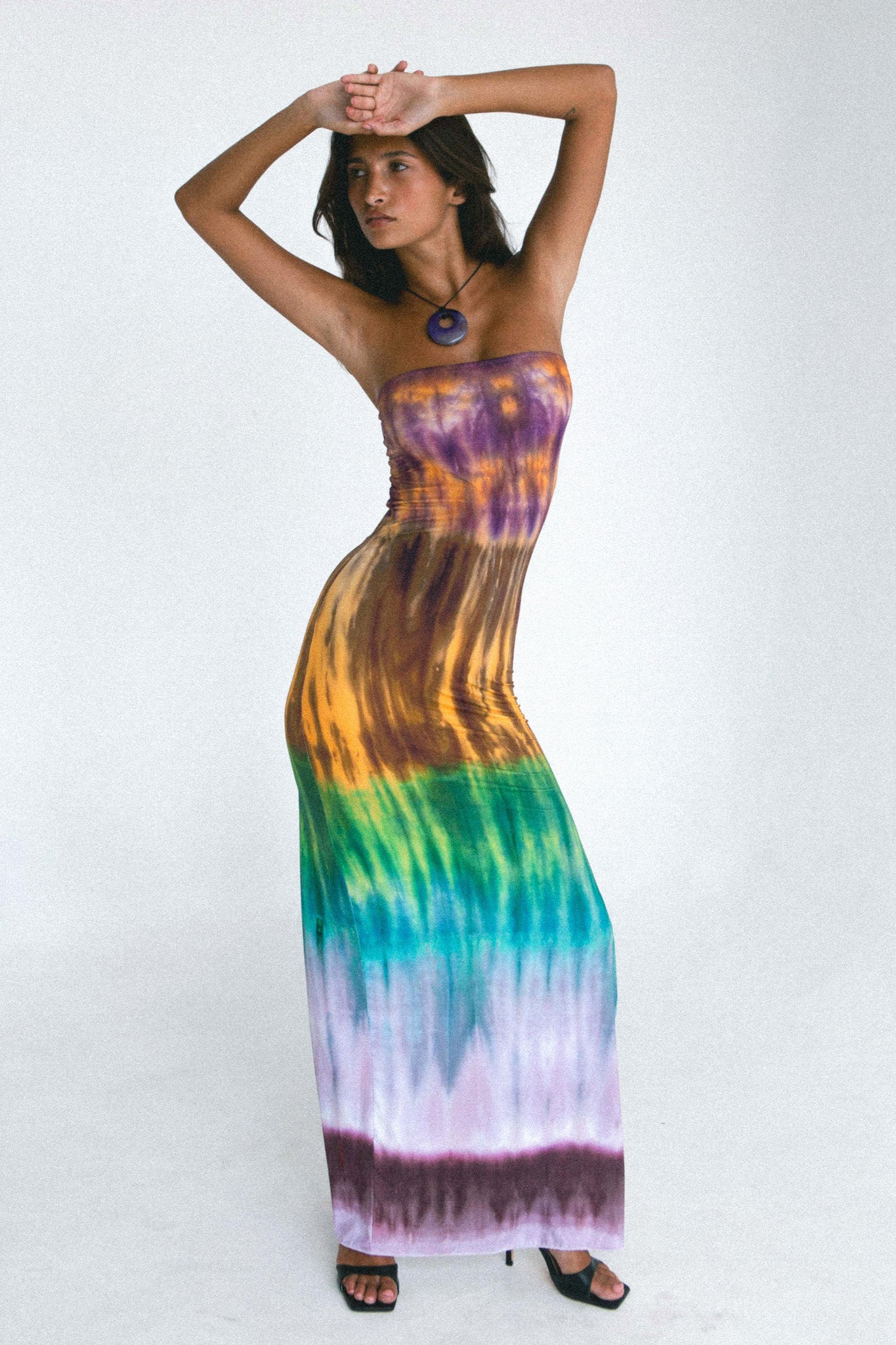 Indah Mikola Maxi Dress Equinox — view 6 | Belle Mar Swim