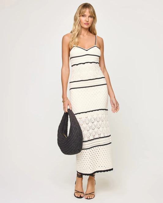 Isle of Palms Dress Cream/Black